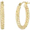 Bony Levy 14k Gold Twisted Oval Gold Hoop Earrings In 14k Yellow Gold