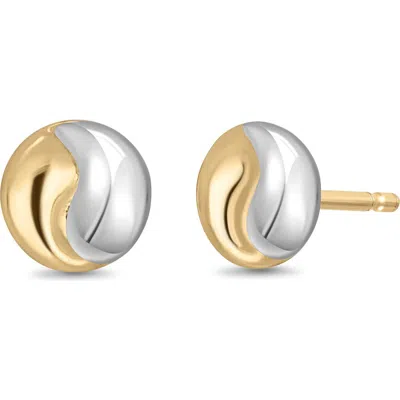 Bony Levy 14k Gold Two-tone Stud Earrings In 14k Two Tone Gold