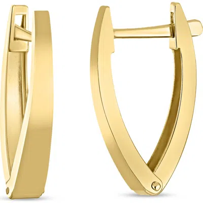 Bony Levy 14k Gold V-hoop Earrings In 14ky