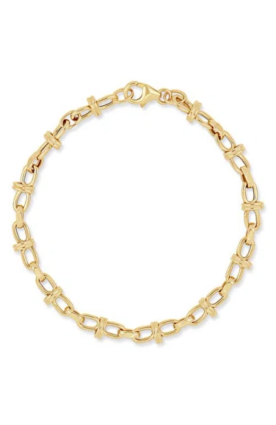 Bony Levy 14k Gold Wrapped Link Chain Bracelet