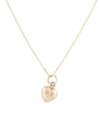 Pre-owned Bony Levy 14k Heart Pendant Necklace, 18" In Multicolor