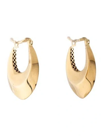 Pre-owned Bony Levy 14k Hollow Hoop Earrings In Multicolor