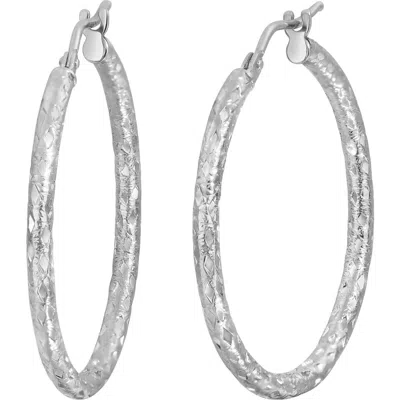 Bony Levy 14k Hoop Earrings In 14k White Gold