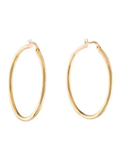 Pre-owned Bony Levy 14k Hoop Earrings In Multi