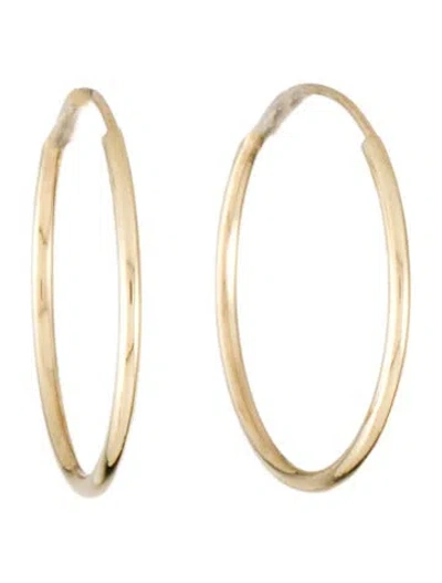 Pre-owned Bony Levy 14k Infinity Hoop Earrings In Multi