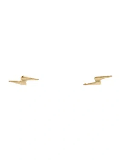 Pre-owned Bony Levy 14k Lightning Bolt Stud Earrings In Multicolor