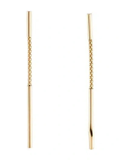 Pre-owned Bony Levy 14k Linear Drop Earrings In Multi