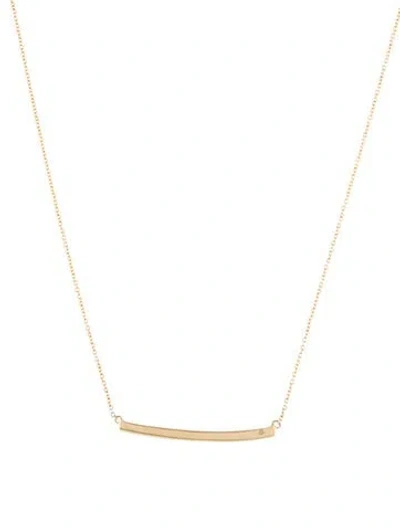 Pre-owned Bony Levy 14k Modern Bar Pendant Necklace, 19" In Multi