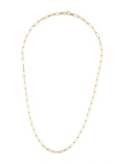 Pre-owned Bony Levy 14k Ofira Paperclip Link Chain Necklace, 18" In Multicolor