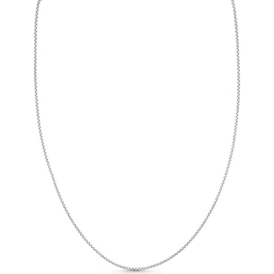 Bony Levy 14k Round Box Chain Necklace In 14k White Gold