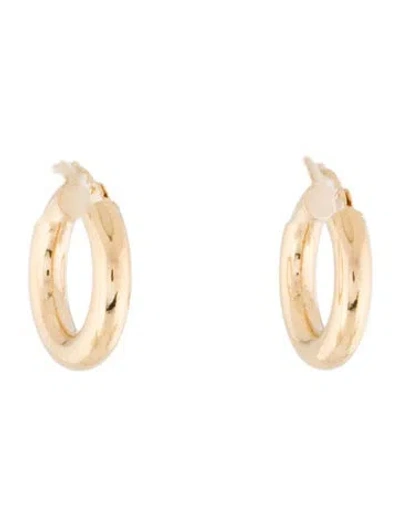 Pre-owned Bony Levy 14k Small Essentials Thin Hoop Earrings In Multicolor