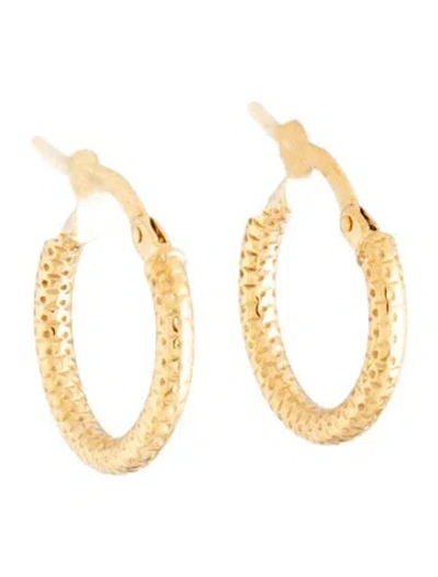 Pre-owned Bony Levy 14k Textured Huggie Earrings In Multicolor
