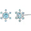 Bony Levy 14k White Gold London Blue Topaz Stud Earrings In 14k White Gold