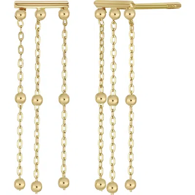 Bony Levy 14k Yellow Gold Beaded Chain Drop Earrings