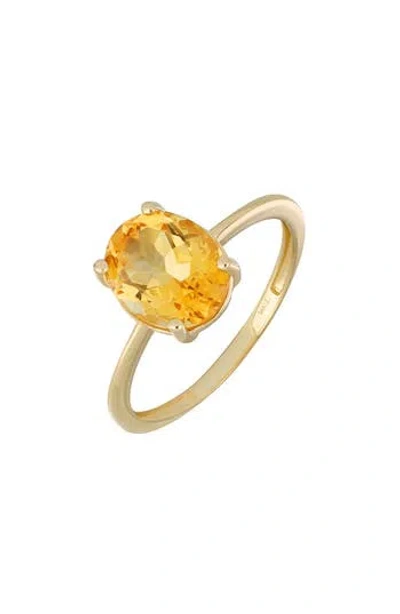 Bony Levy 14k Yellow Gold Oval Semiprecious Stone Ring