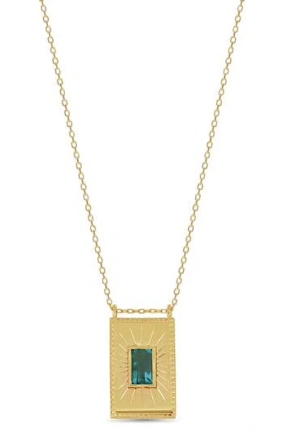 Bony Levy 14k Yellow Gold Paraiba Topaz Pendant Necklace