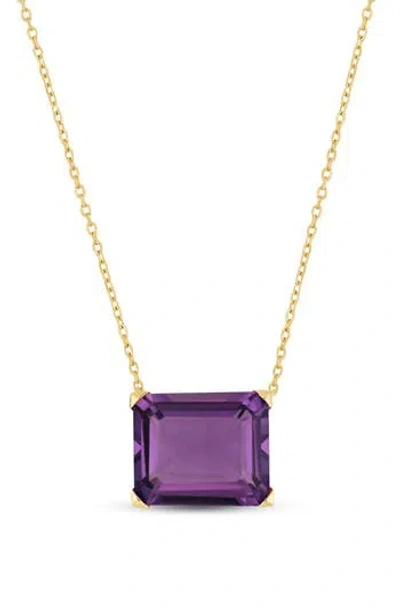 Bony Levy 14k Yellow Gold Semiprecious Stone Cube Pendant Necklace