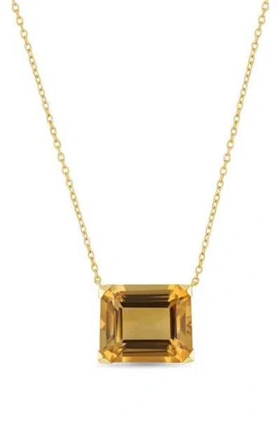 Bony Levy 14k Yellow Gold Semiprecious Stone Cube Pendant Necklace