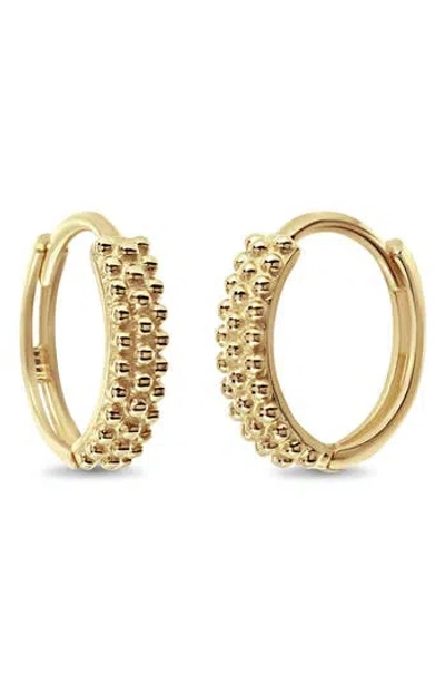 Bony Levy 14k Yellow Gold Textured Hoop Earrings