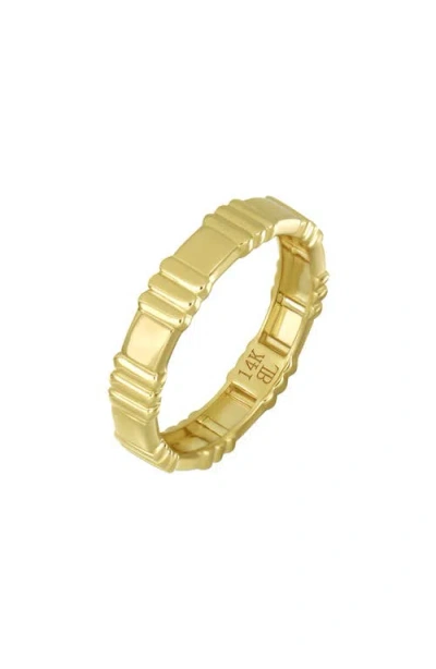 Bony Levy 14k Yellow Gold Textured Stackable Band Ring