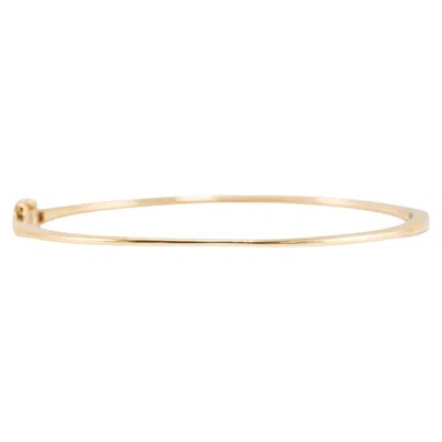 Pre-owned Bony Levy 14k Yellow Gold Thin Hinged Bangle Bracelet