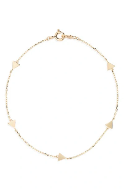 Bony Levy 14k Yellow Gold Triangle Station Bracelet