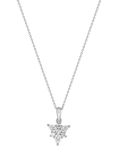 Bony Levy 18k 0.26 Ct. Tw. Diamond Necklace In Silver