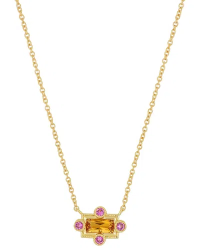 Bony Levy 18k 0.27 Ct. Tw. Gemstone Necklace In Gold