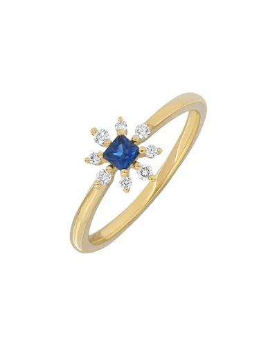 Bony Levy 18k 0.28 Ct. Tw. Diamond & Sapphire Ring In Gold