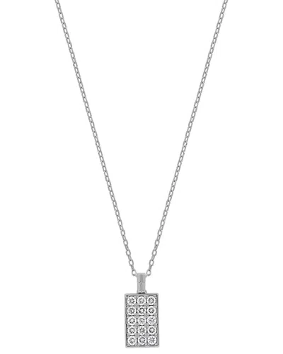 Bony Levy Katharine 18k White Gold Diamond Tag Pendant Necklace