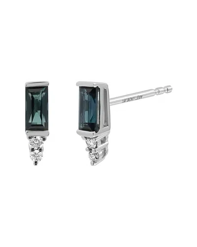 Bony Levy 18k 0.57 Ct. Tw. Diamond & Sapphire Earrings In Blue