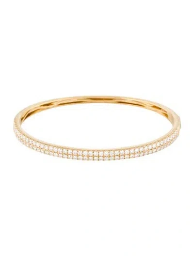 Pre-owned Bony Levy 18k 2.15ctw Diamond Bangle Bracelet, 6.75" In Multi