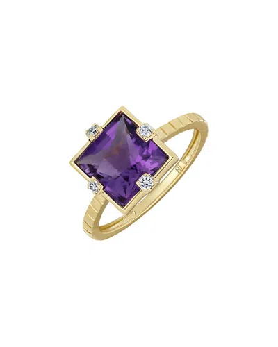 Bony Levy 18k 2.35 Ct. Tw. Diamond & Amethyst Ring In Green