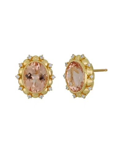 Bony Levy 18k 4.60 Ct. Tw. Diamond & Morganite Earrings In Gold