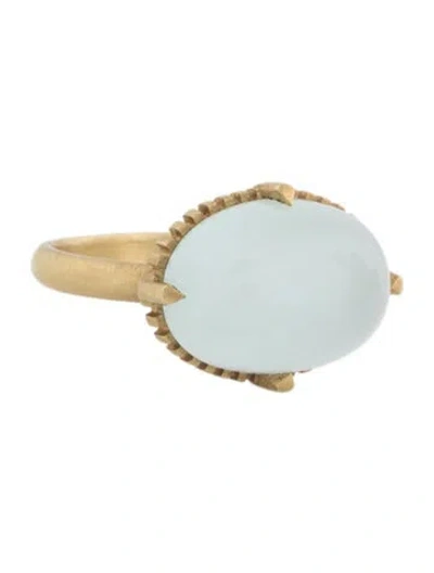 Pre-owned Bony Levy 18k Aquamarine Cocktail Ring In Multicolor