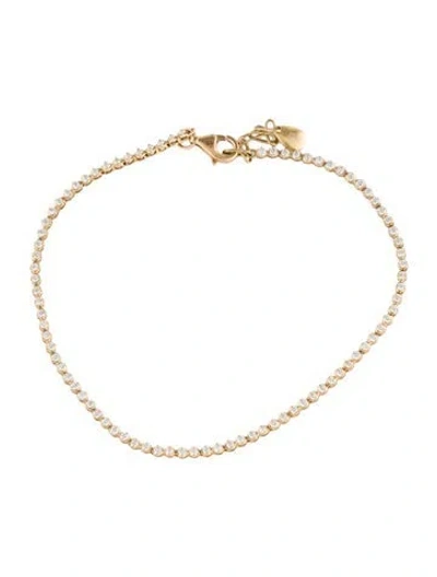 Pre-owned Bony Levy 18k Diamond Audrey Tennis Bracelet, 7.25" In Multi