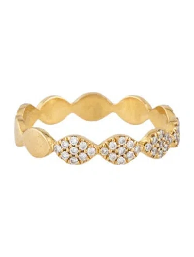 Pre-owned Bony Levy 18k Diamond Band In Multicolor