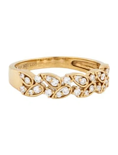 Pre-owned Bony Levy 18k Diamond Band In Multicolor