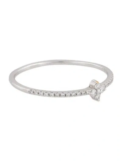 Pre-owned Bony Levy 18k Diamond Clover Cocktail Ring In Multi