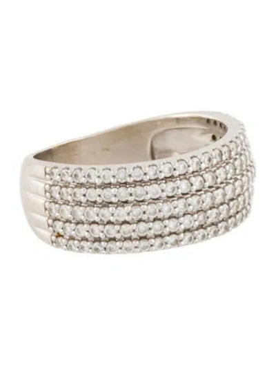 Pre-owned Bony Levy 18k Diamond Five-row Band In Multi