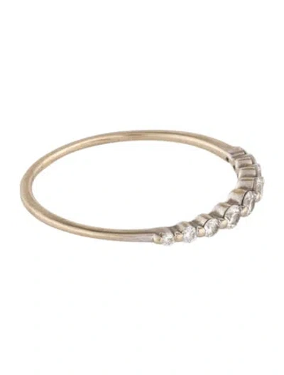 Pre-owned Bony Levy 18k Diamond Graduated Band In Multi