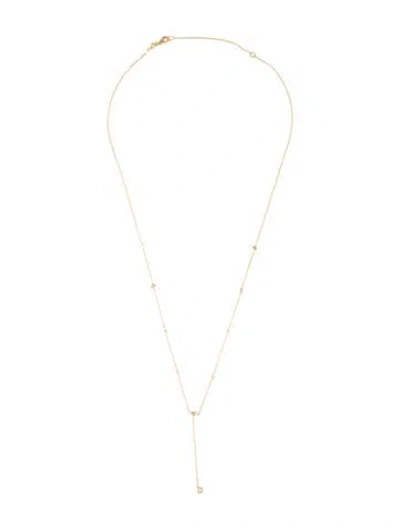 Pre-owned Bony Levy 18k Diamond Lavalier Necklace, 20" In Multi
