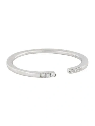 Pre-owned Bony Levy 18k Diamond Open Ring In Multicolor