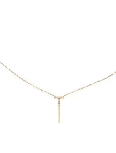 Pre-owned Bony Levy 18k Diamond Pendant Necklace, 16" In Multicolor