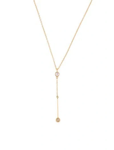 Pre-owned Bony Levy 18k Diamond Pendant Necklace, 18" In Multi