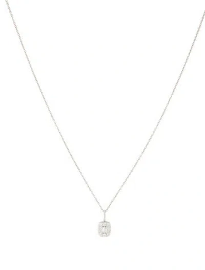 Pre-owned Bony Levy 18k Diamond Pendant Necklace, 18" In Multi