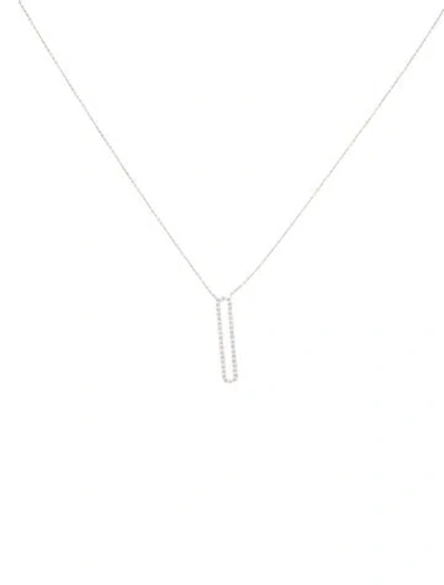 Pre-owned Bony Levy 18k Diamond Pendant Necklace, 18" In Multi