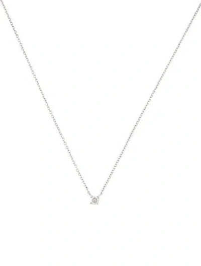 Pre-owned Bony Levy 18k Diamond Petite Liora Pendant Necklace, 16" In Multi