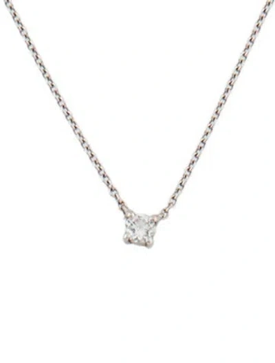 Pre-owned Bony Levy 18k Diamond Solitaire Petite Liora Pendant Necklace, 16" In Multi
