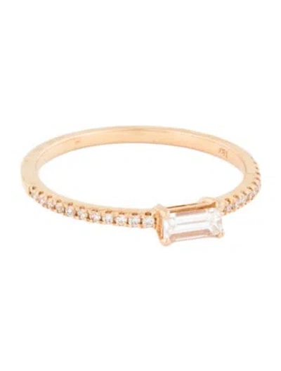Pre-owned Bony Levy 18k Diamond Stackable Band Ring In Multicolor